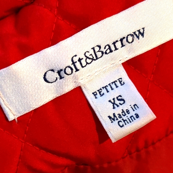 Croft & Barrow Quilted Red Vest Petite Extra Small - Picture 7 of 7